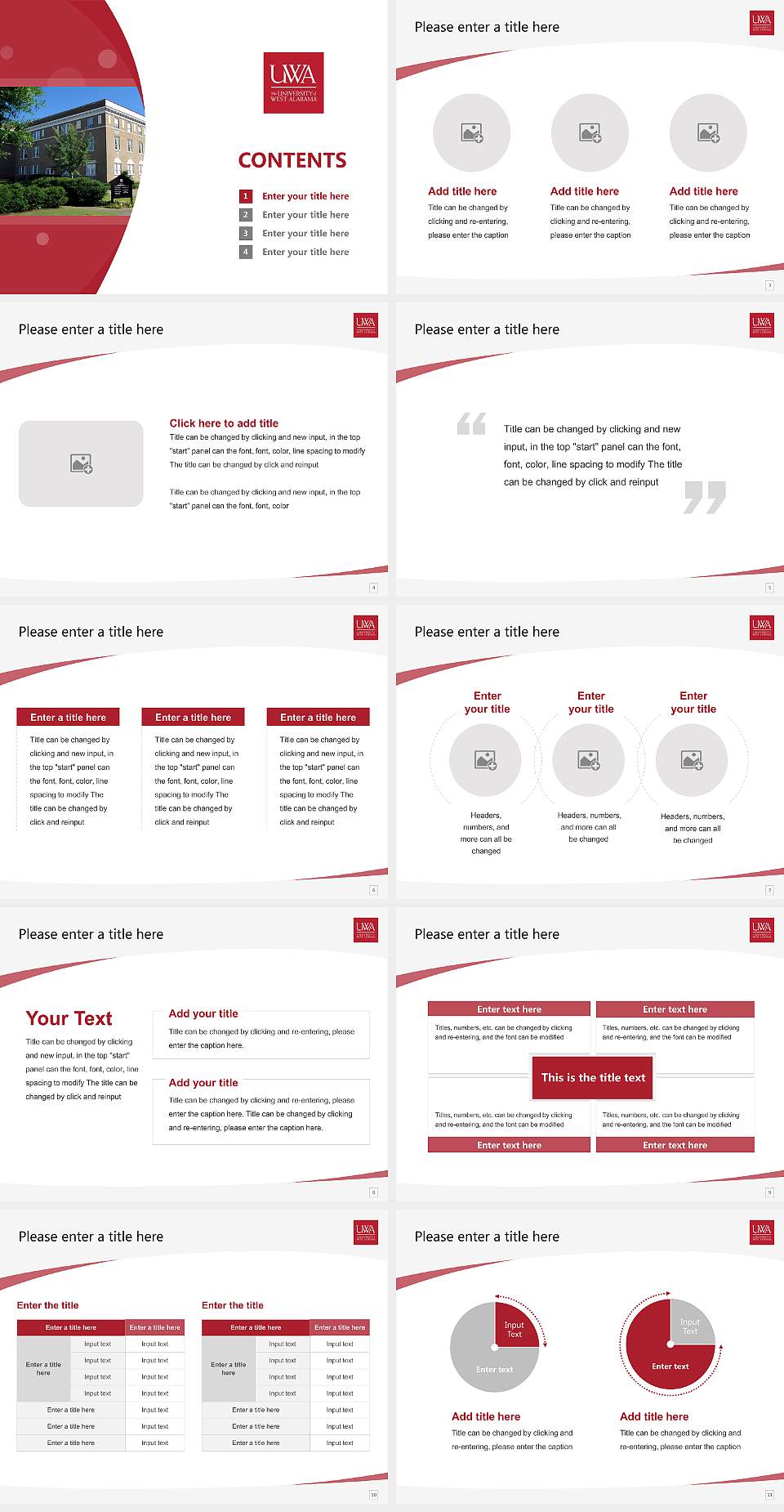 University of West Alabama Course/Courseware Creation PPT Template4:3 ratio PPT effect preview image2