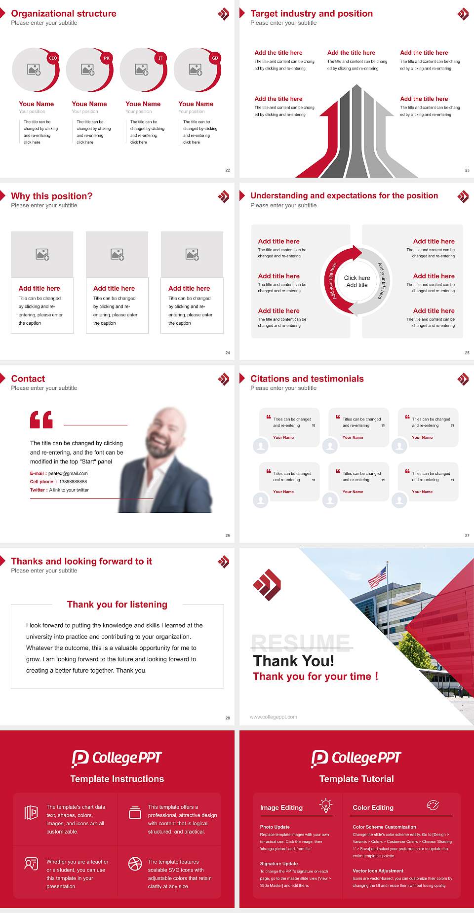 University of West Los Angeles Resume PPT Template4:3 ratio PPT effect preview image4