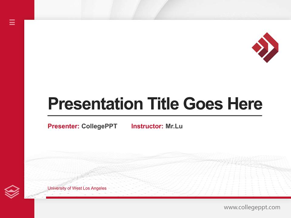 University of West Los Angeles Thesis Proposal/Graduation Defense PPT Template4:3 ratio PPT effect preview image5