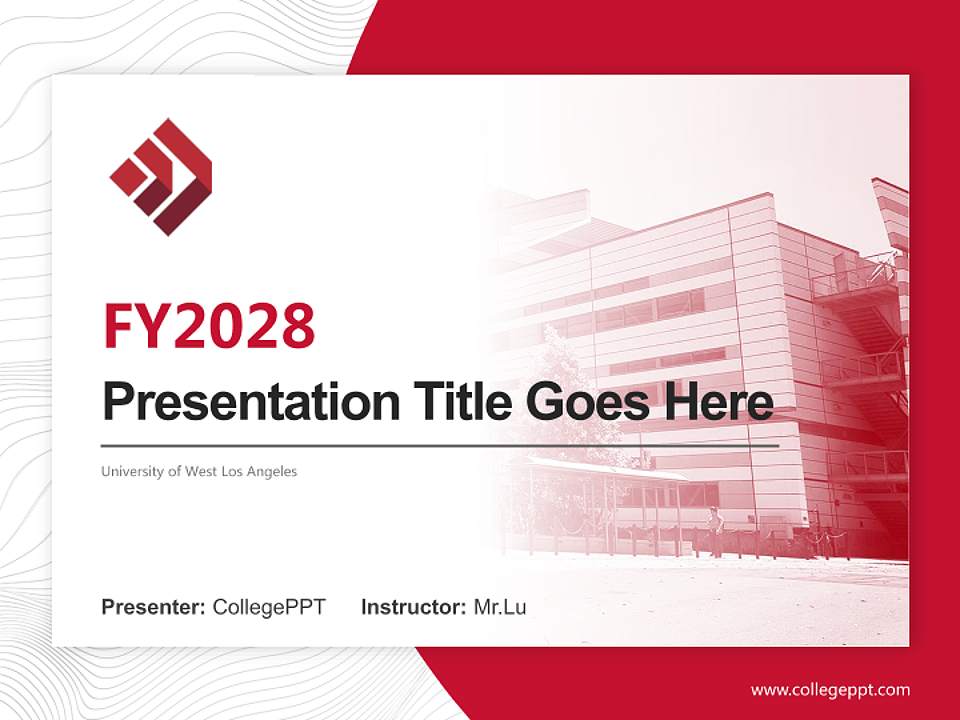University of West Los Angeles Academic Presentation/Research Findings Report PPT Template4:3 ratio PPT effect preview image5