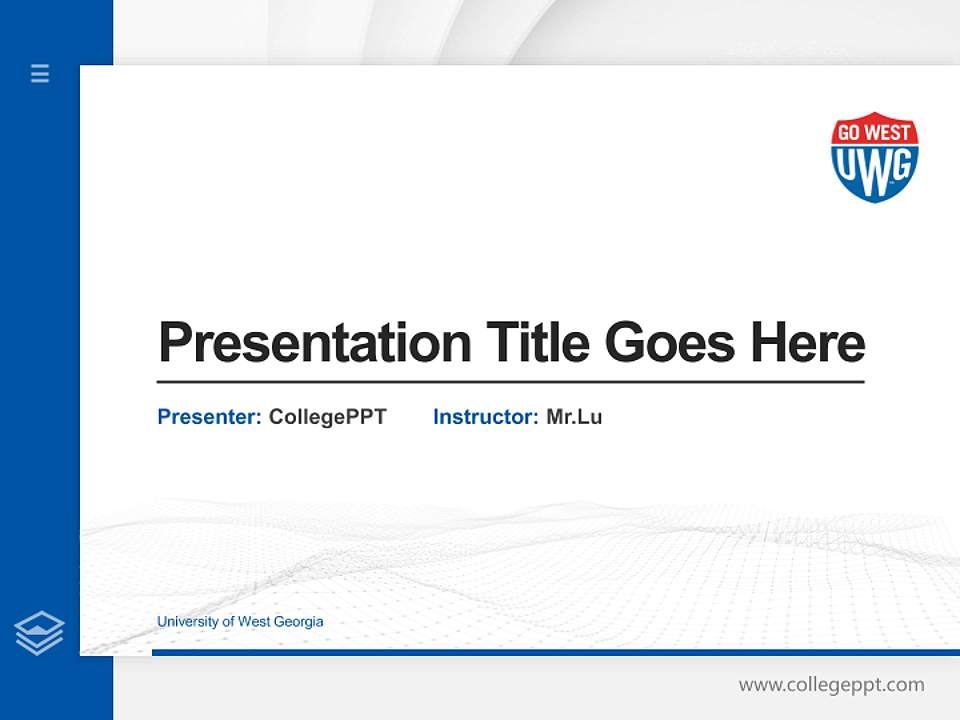 University of West Georgia Thesis Proposal/Graduation Defense PPT Template4:3 ratio PPT effect preview image5