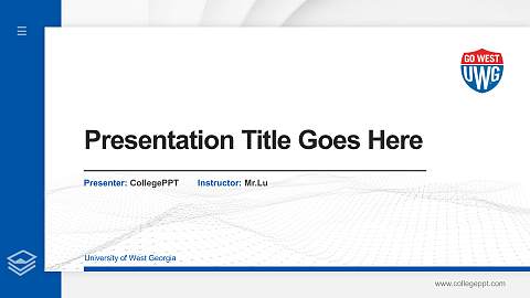 University of West Georgia Thesis Proposal/Graduation Defense PPT Template
