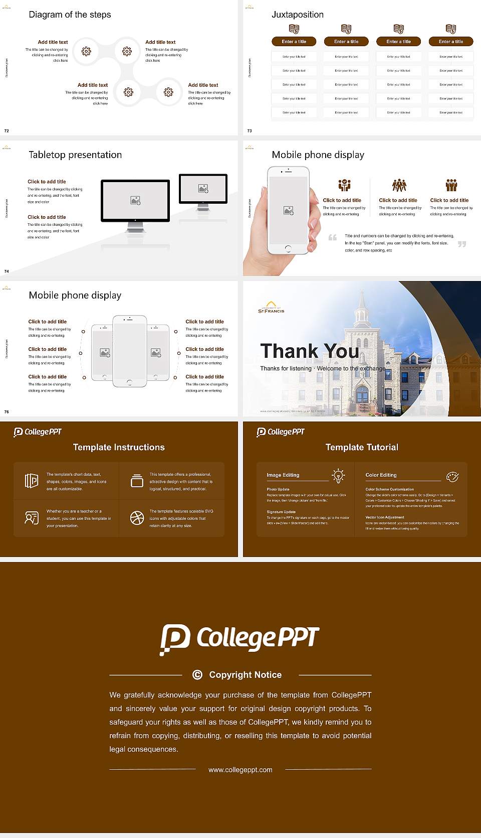 University of St Francis Competition/Entrepreneurship Contest PPT Template16:9 ratio PPT effect preview image9