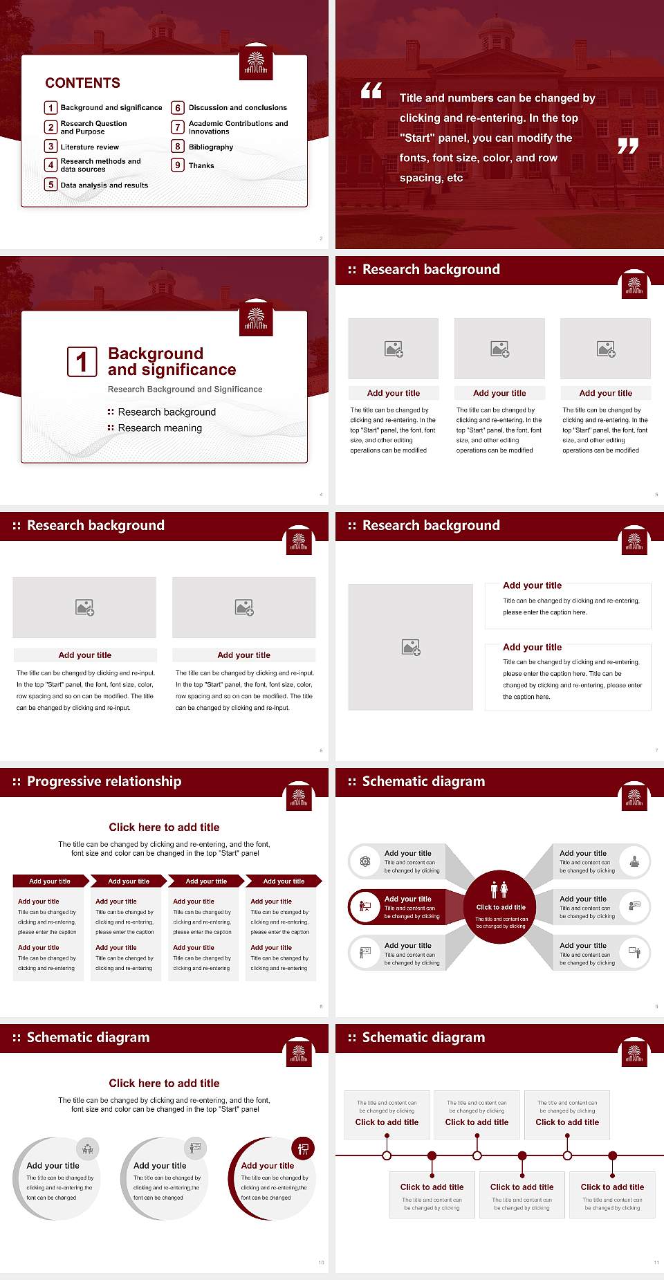University of South Carolina-Columbia Graduation Thesis Defense PPT Template4:3 ratio PPT effect preview image2