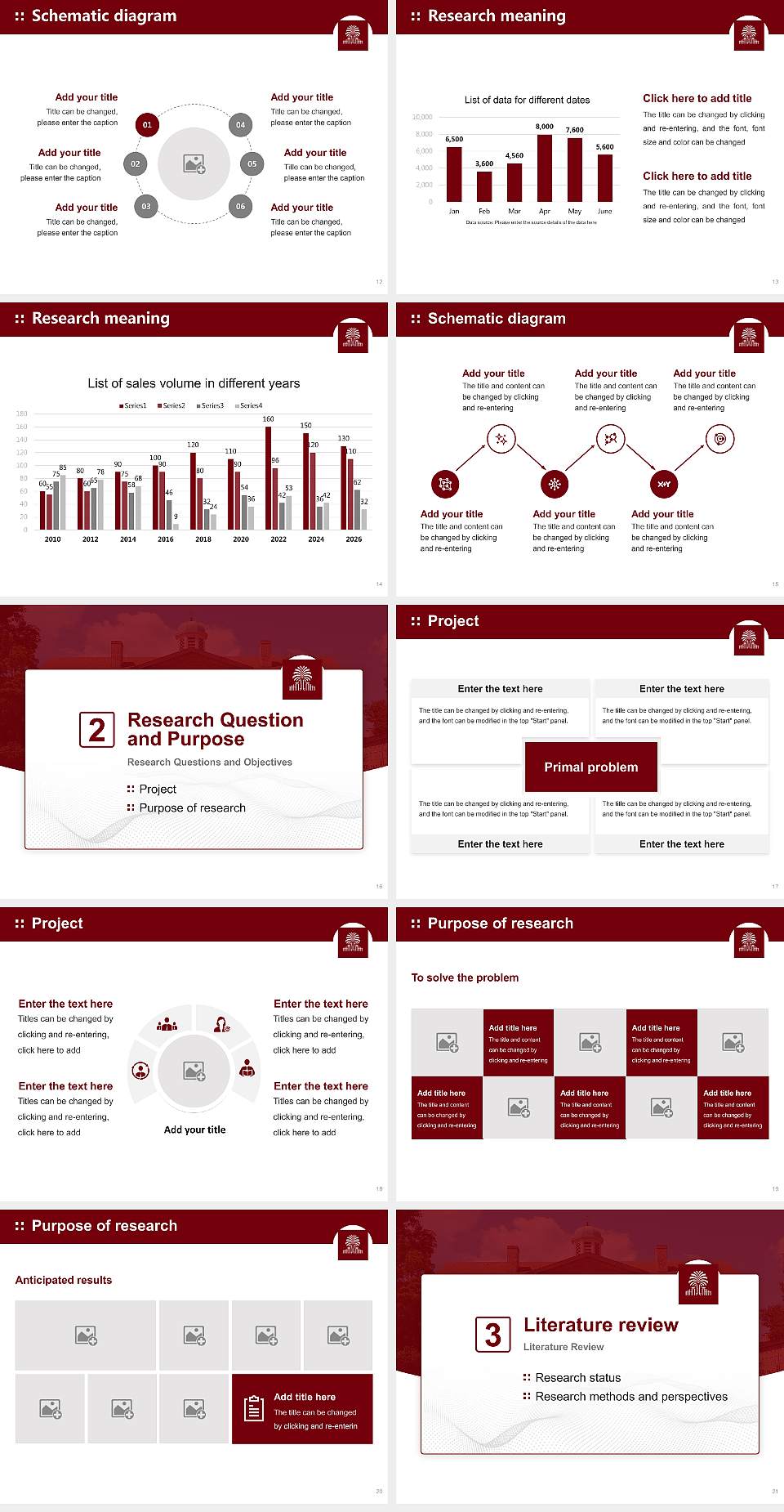 University of South Carolina-Columbia Graduation Thesis Defense PPT Template4:3 ratio PPT effect preview image3