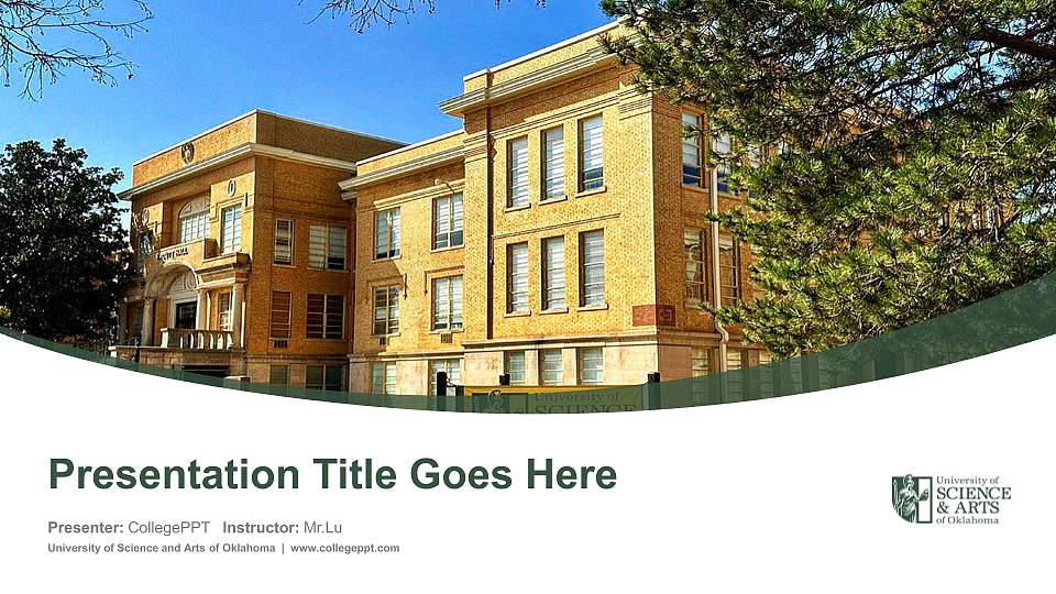 University of Science and Arts of Oklahoma Course/Courseware Creation PPT Template16:9 ratio PPT effect preview image