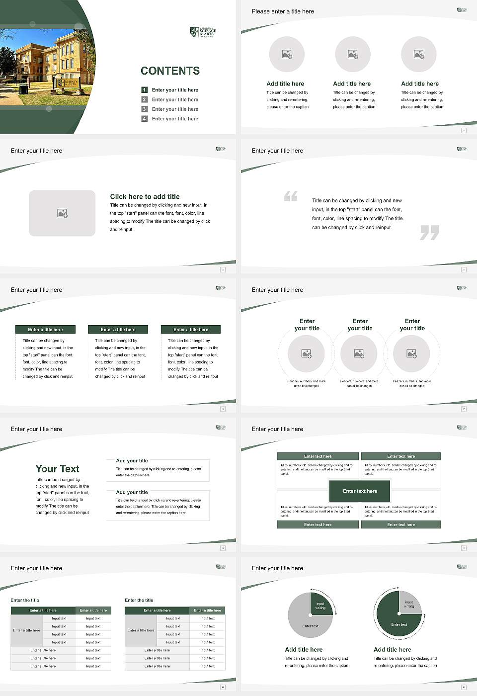 University of Science and Arts of Oklahoma Course/Courseware Creation PPT Template16:9 ratio PPT effect preview image2