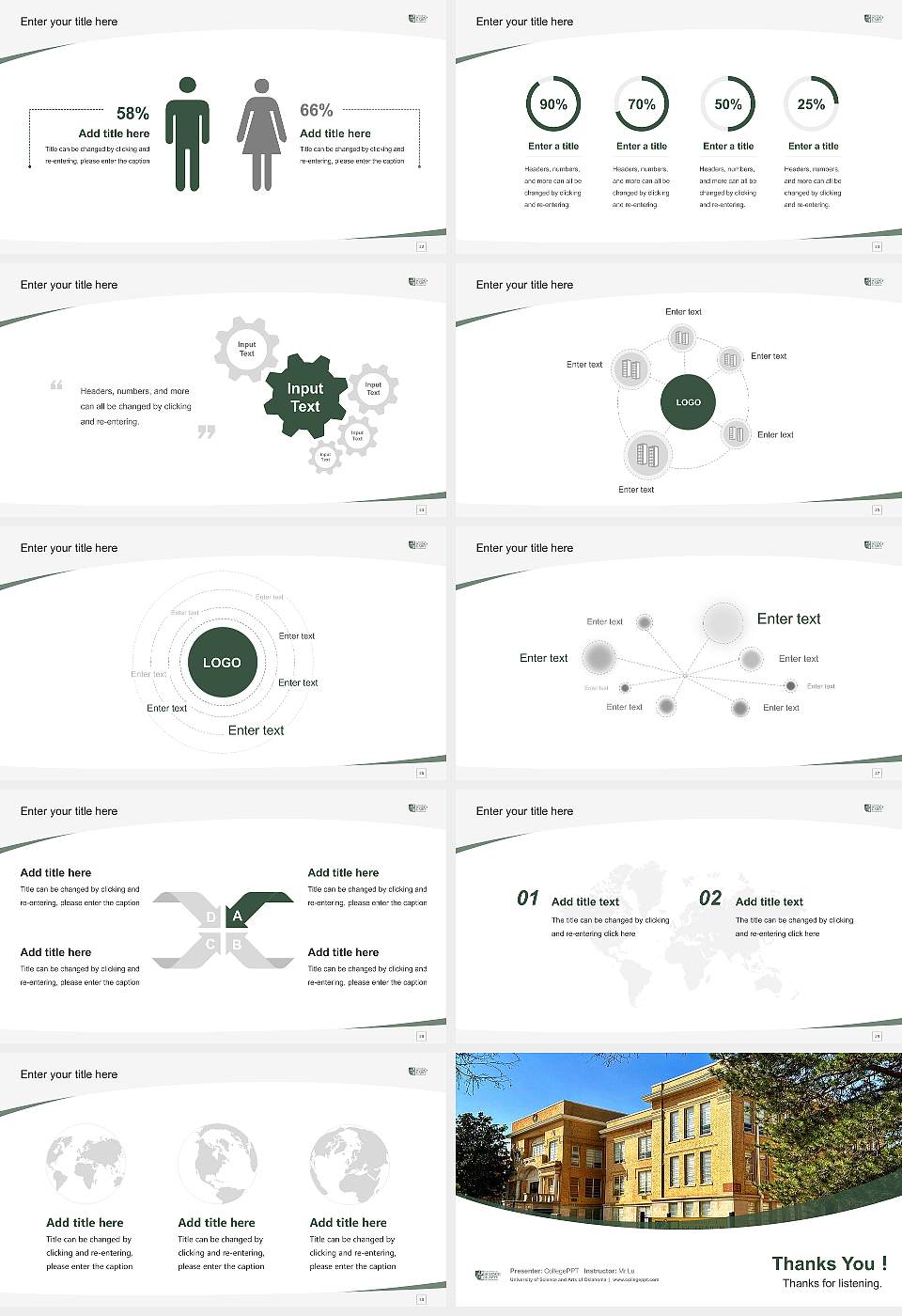 University of Science and Arts of Oklahoma Course/Courseware Creation PPT Template16:9 ratio PPT effect preview image4