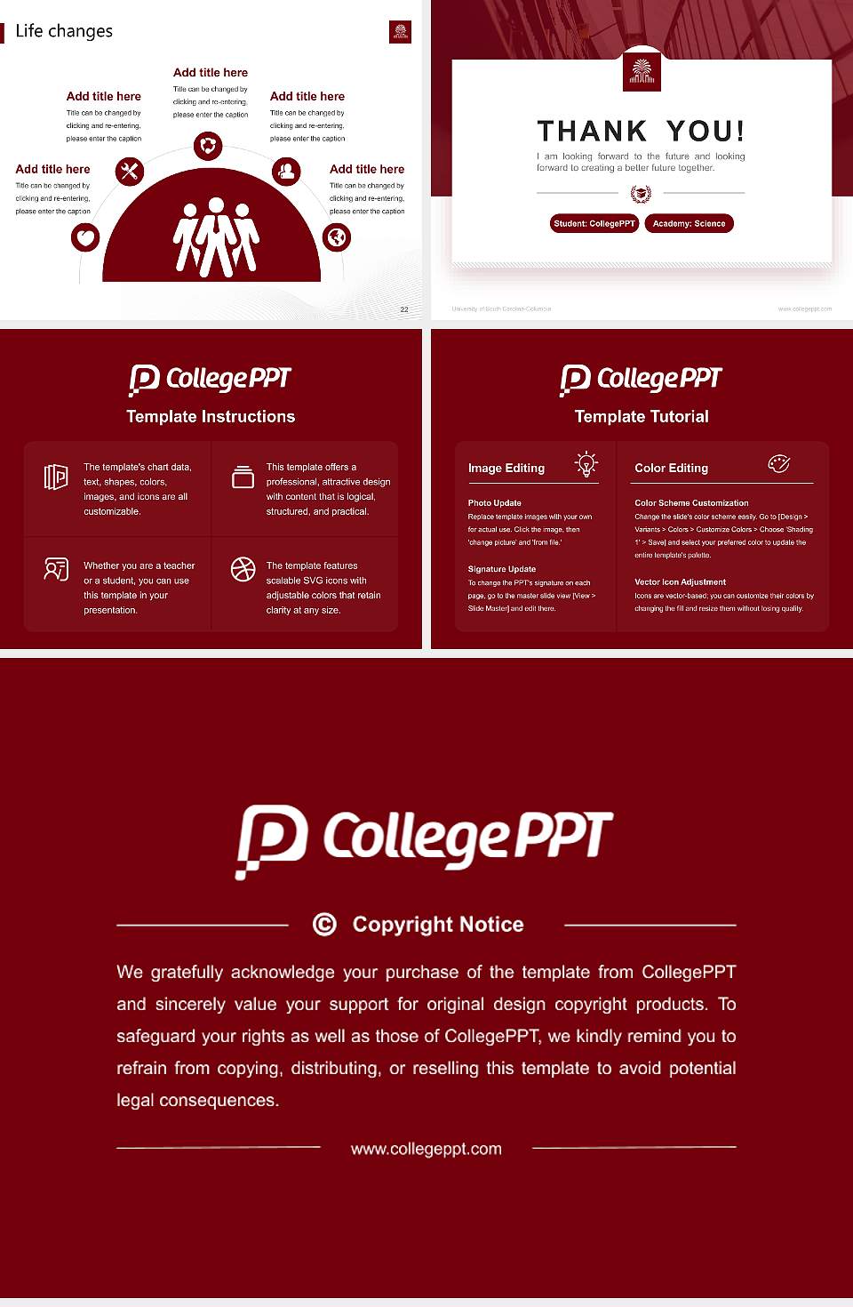 University of South Carolina-Columbia National Scholarship Defense PPT Template4:3 ratio PPT effect preview image4