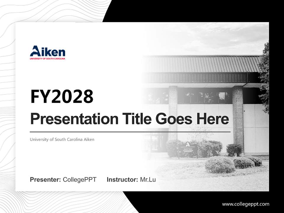 University of South Carolina Aiken Academic Presentation/Research Findings Report PPT Template4:3 ratio PPT effect preview image5