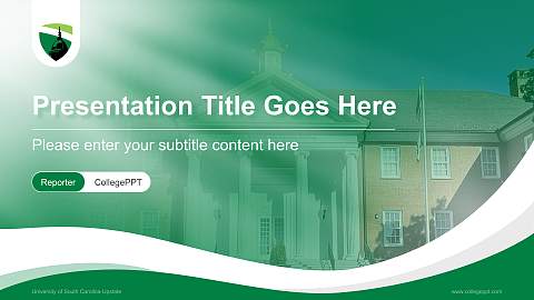 University of South Carolina-Upstate Lecture Sharing and Networking Event PPT Template