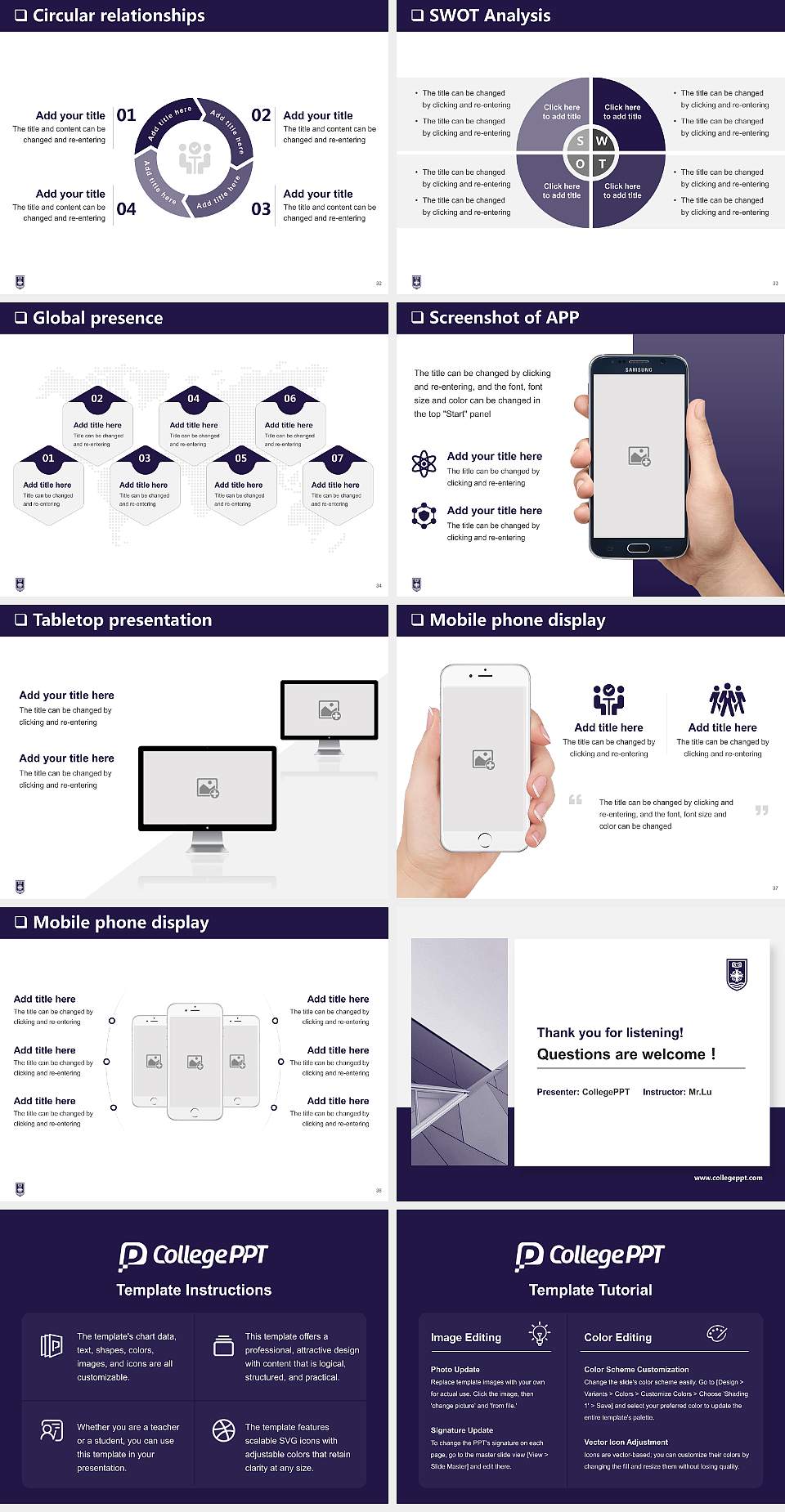 University of Portland General Purpose PPT Template4:3 ratio PPT effect preview image5