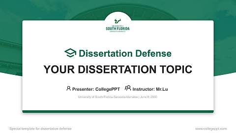 University of South Florida-Sarasota-Manatee Graduation Thesis Defense PPT Template