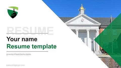 University of South Carolina-Upstate Resume PPT Template