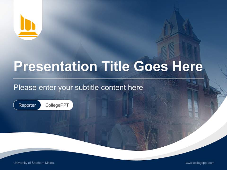 University of Southern Maine Lecture Sharing and Networking Event PPT Template4:3 ratio PPT effect preview image4