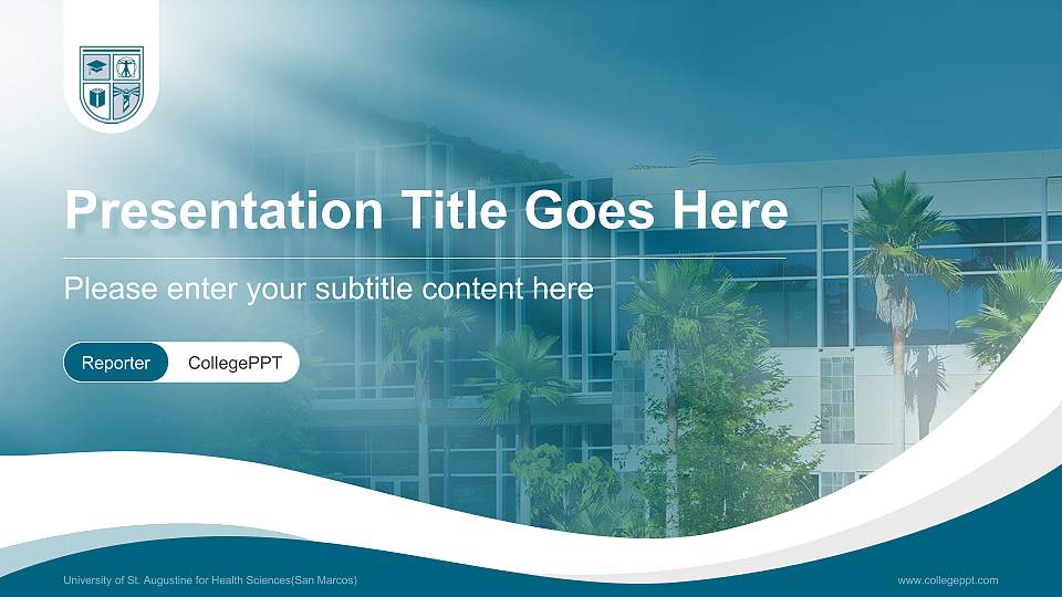 University of St. Augustine for Health Sciences(San Marcos) Lecture Sharing and Networking Event PPT Template16:9 ratio PPT effect preview image