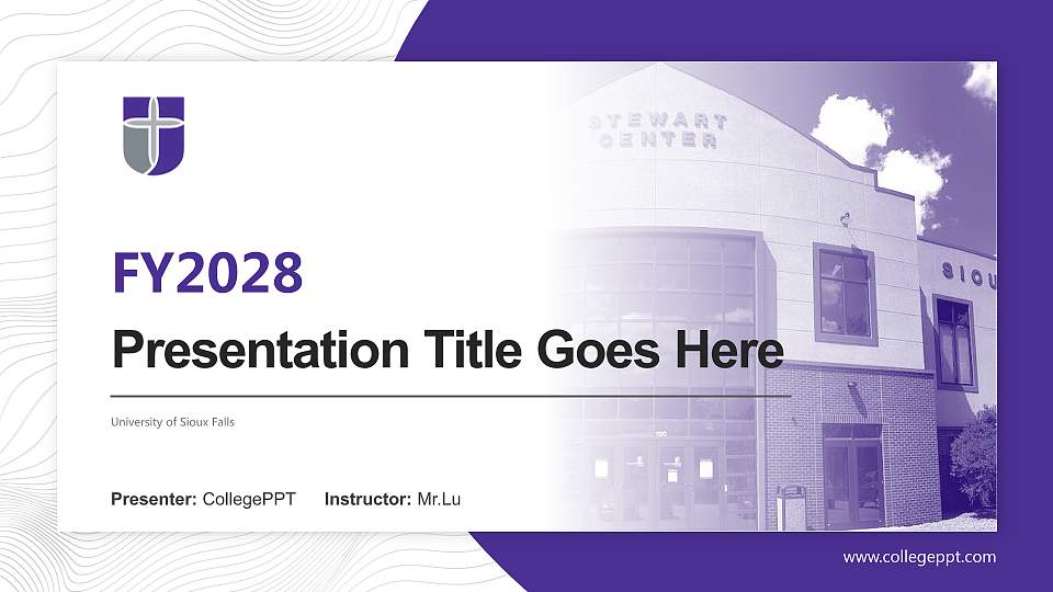 University of Sioux Falls Academic Presentation/Research Findings Report PPT Template16:9 ratio PPT effect preview image