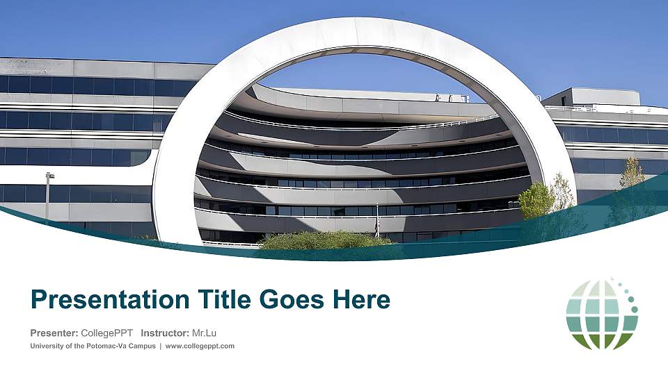 University of the Potomac-Va Campus Course/Courseware Creation PPT Template16:9 ratio PPT effect preview image