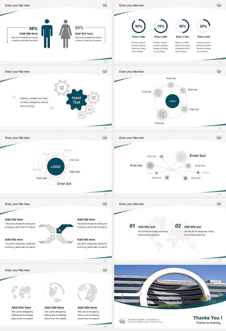 University of the Potomac-Va Campus Course/Courseware Creation PPT Template16:9 ratio PPT effect preview image4