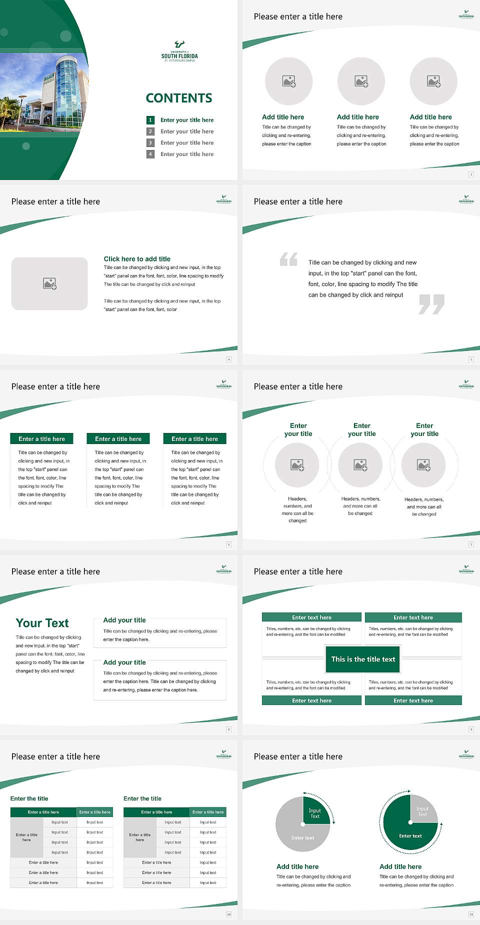 University of South Florida-St Petersburg Course/Courseware Creation PPT Template4:3 ratio PPT effect preview image2