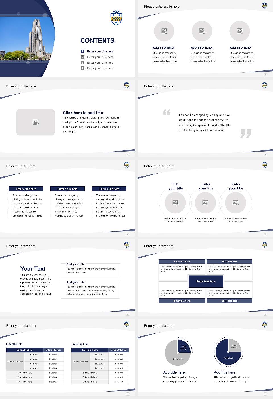 University of Pittsburgh-Pittsburgh Campus Course/Courseware Creation PPT Template16:9 ratio PPT effect preview image2