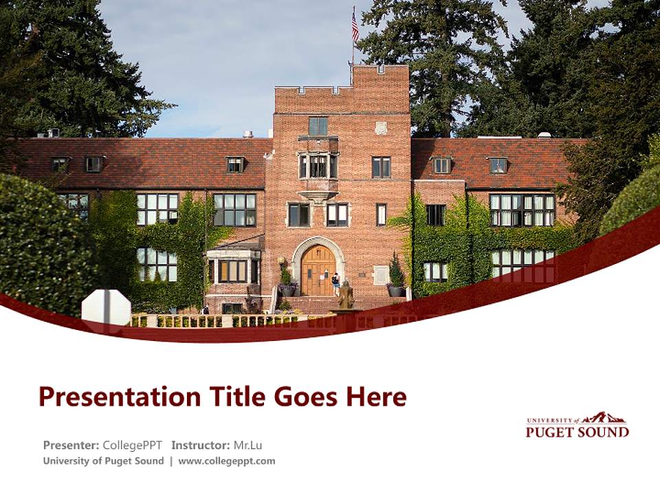 University of Puget Sound Course/Courseware Creation PPT Template4:3 ratio PPT effect preview image5