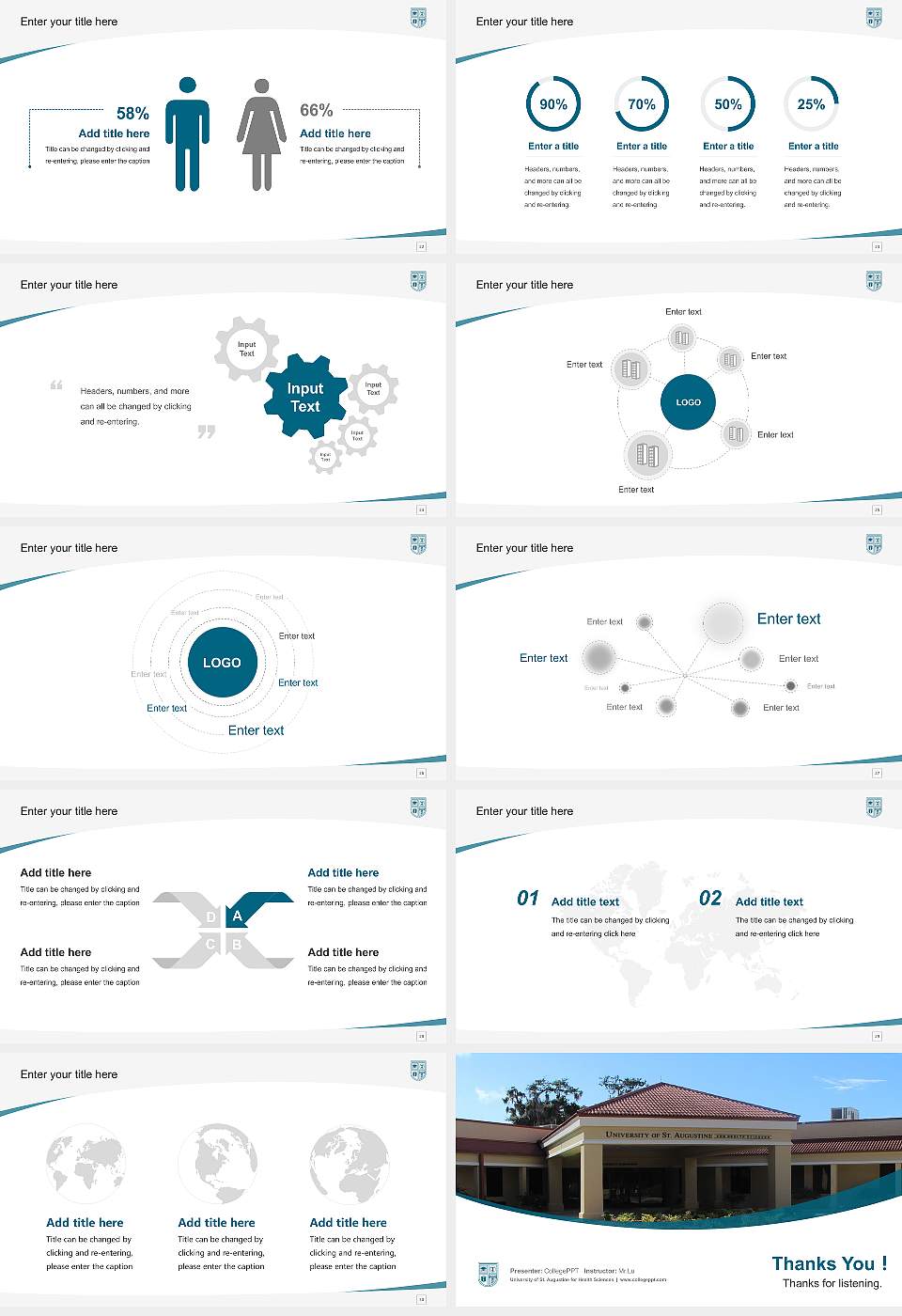 University of St. Augustine for Health Sciences Course/Courseware Creation PPT Template16:9 ratio PPT effect preview image4