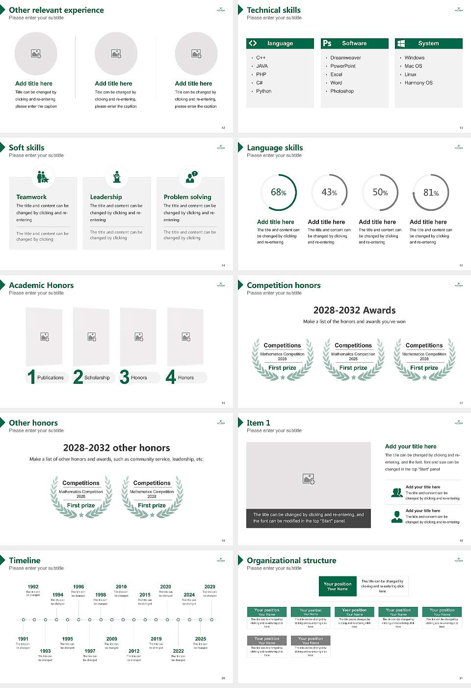 University of South Florida-Sarasota-Manatee Resume PPT Template16:9 ratio PPT effect preview image3
