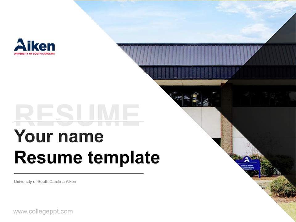 University of South Carolina Aiken Resume PPT Template4:3 ratio PPT effect preview image5