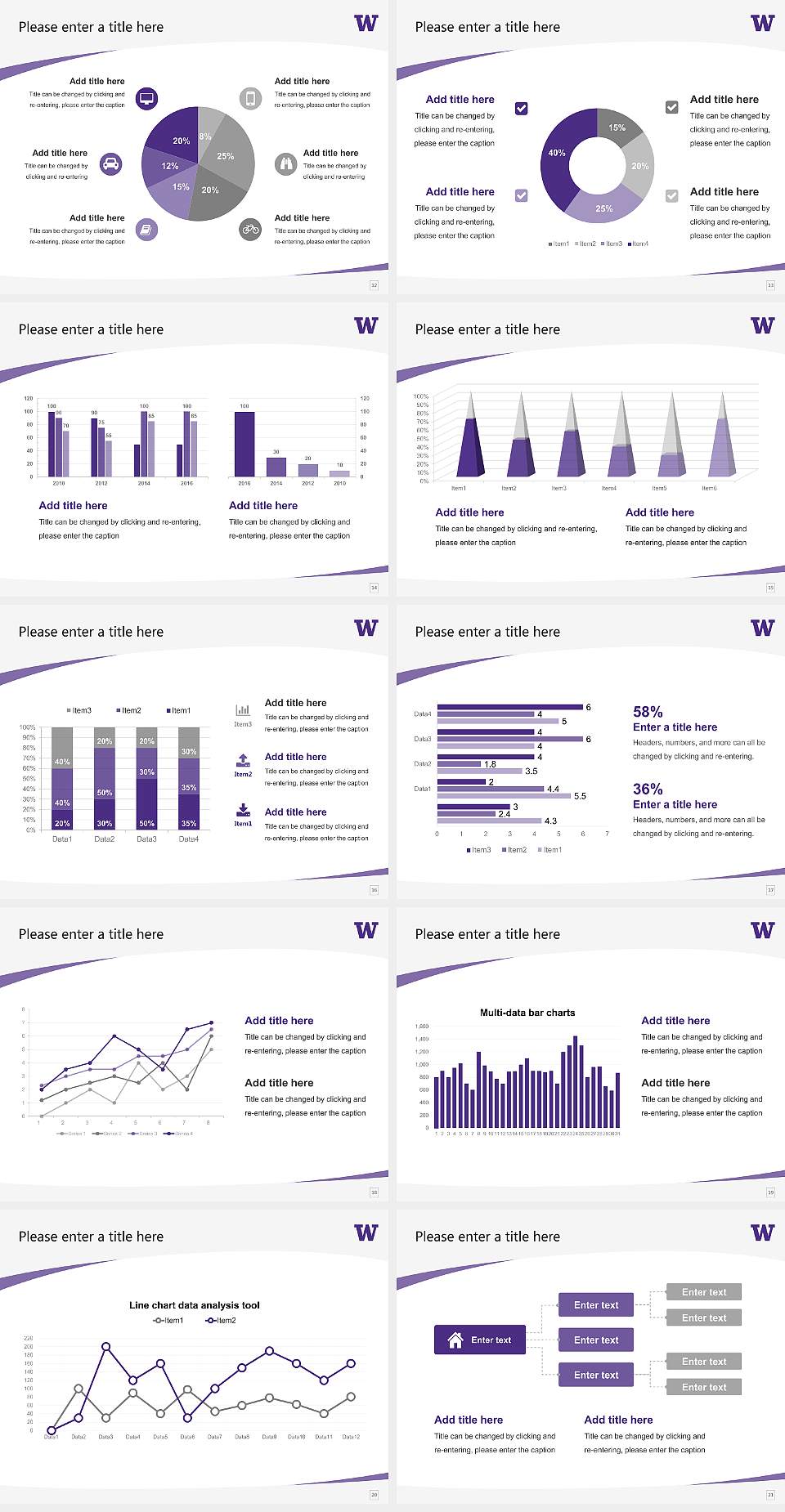 University of Washington-Seattle Campus Course/Courseware Creation PPT Template4:3 ratio PPT effect preview image3