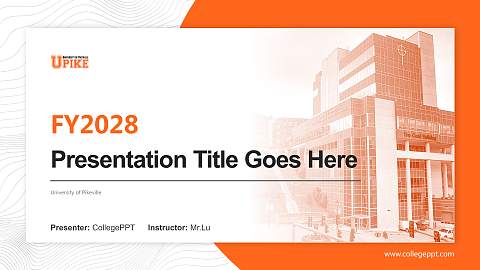 University of Pikeville Academic Presentation/Research Findings Report PPT Template