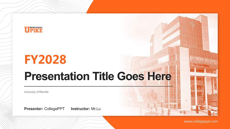 University of Pikeville Academic Presentation/Research Findings Report PPT Template16:9 ratio PPT effect preview image