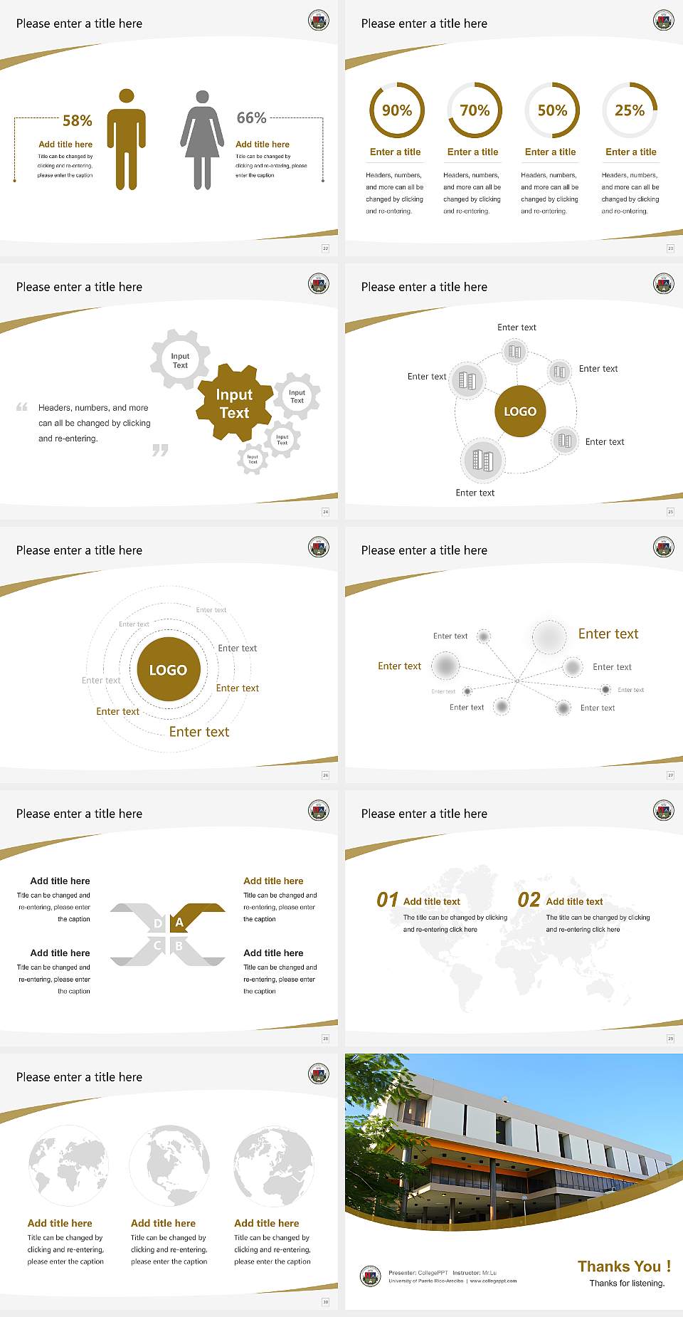 University of Puerto Rico-Arecibo Course/Courseware Creation PPT Template4:3 ratio PPT effect preview image4