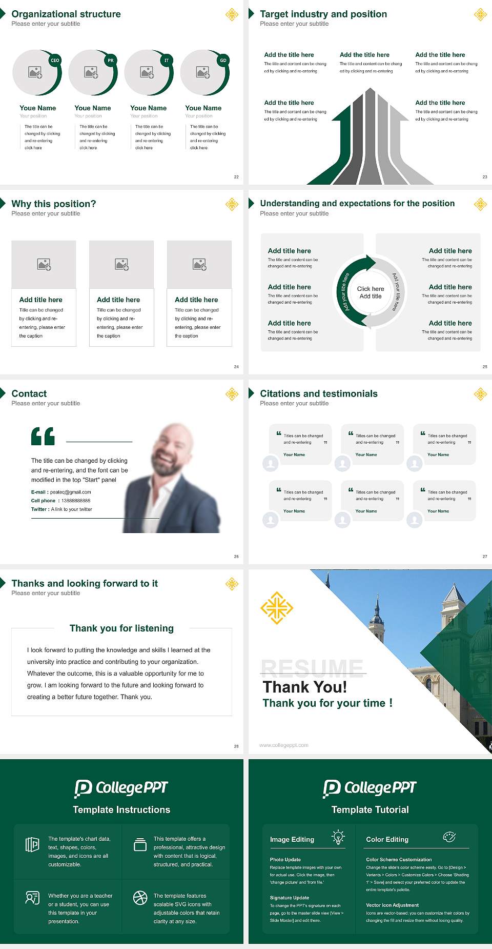University of San Francisco Resume PPT Template4:3 ratio PPT effect preview image4