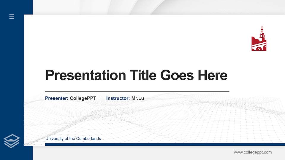 University of the Cumberlands Thesis Proposal/Graduation Defense PPT Template16:9 ratio PPT effect preview image