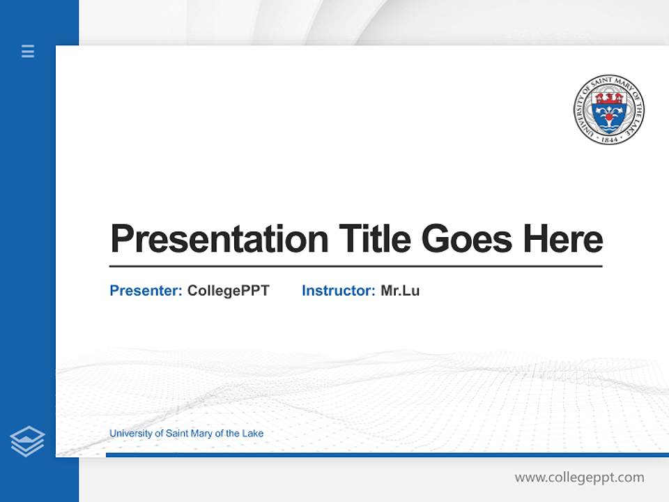 University of Saint Mary of the Lake Thesis Proposal/Graduation Defense PPT Template4:3 ratio PPT effect preview image5