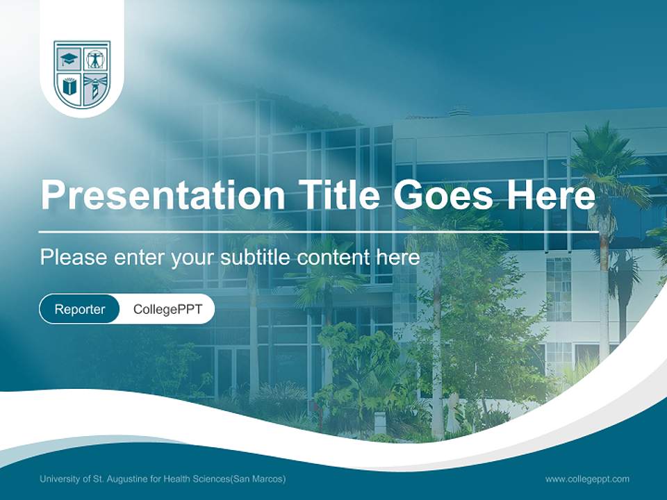 University of St. Augustine for Health Sciences(San Marcos) Lecture Sharing and Networking Event PPT Template4:3 ratio PPT effect preview image4