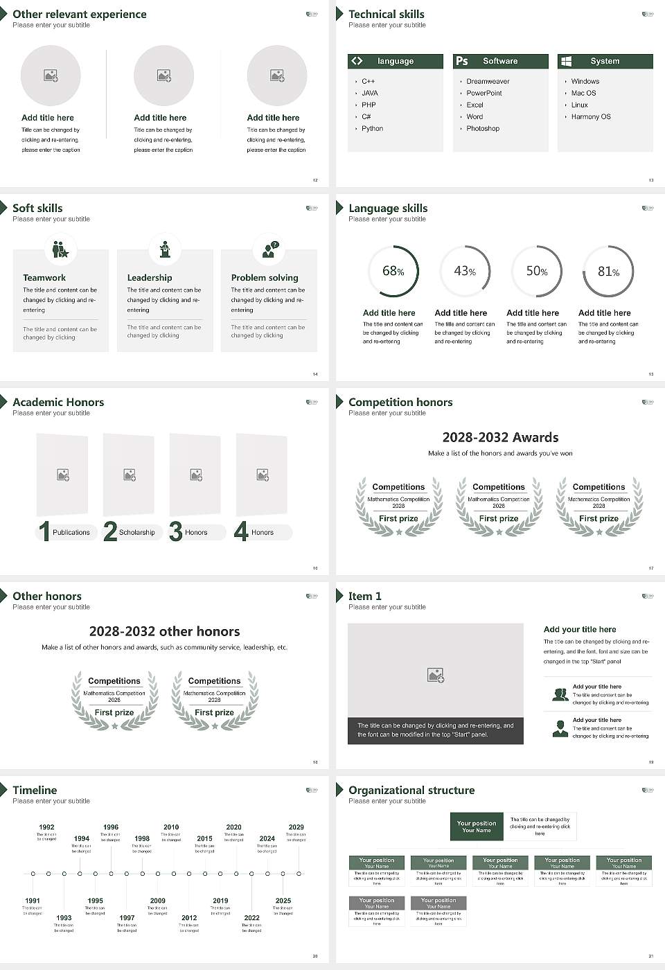 University of Science and Arts of Oklahoma Resume PPT Template16:9 ratio PPT effect preview image3