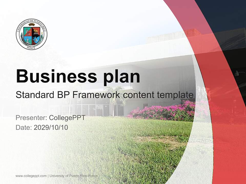 University of Puerto Rico-Ponce Competition/Entrepreneurship Contest PPT Template4:3 ratio PPT effect preview image9