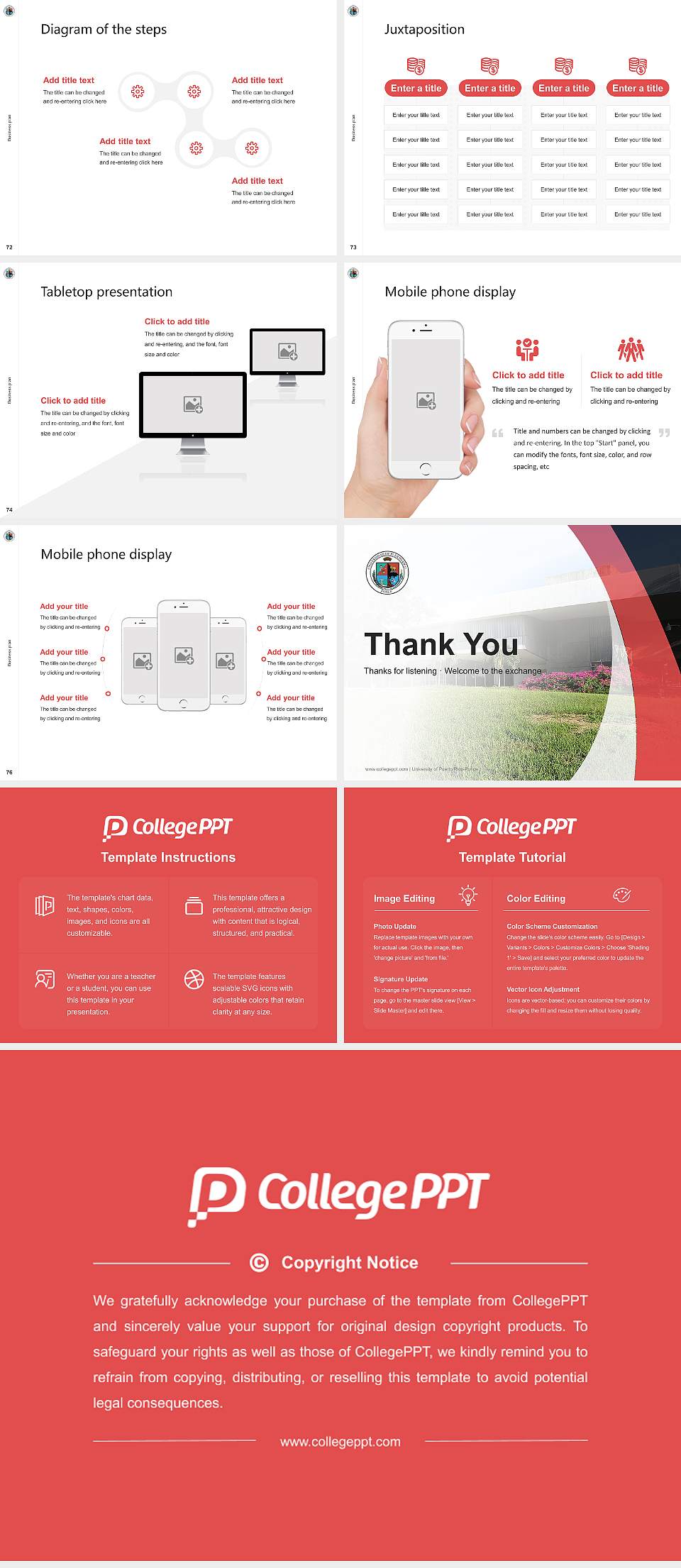 University of Puerto Rico-Ponce Competition/Entrepreneurship Contest PPT Template4:3 ratio PPT effect preview image9