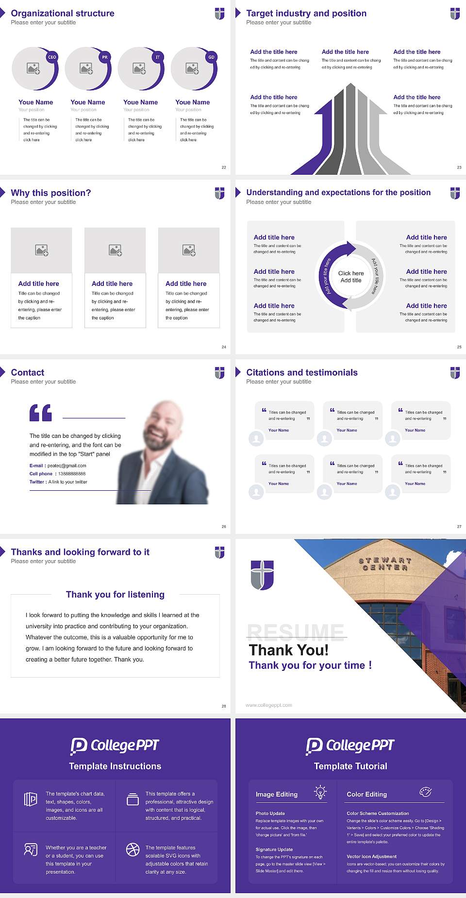 University of Sioux Falls Resume PPT Template4:3 ratio PPT effect preview image4