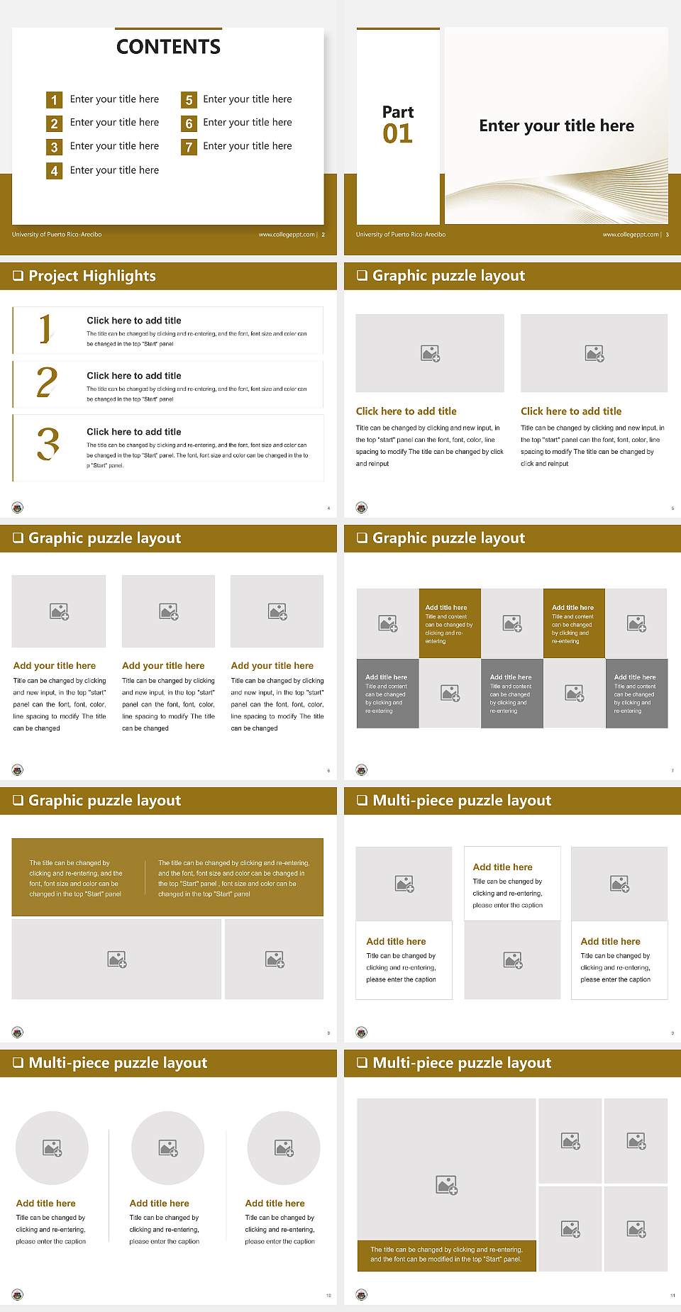 University of Puerto Rico-Arecibo General Purpose PPT Template4:3 ratio PPT effect preview image2