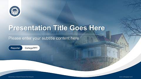 University of Saint Francis-Fort Wayne Lecture Sharing and Networking Event PPT Template