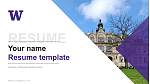 University of Washington-Seattle Campus Resume Templat PPT