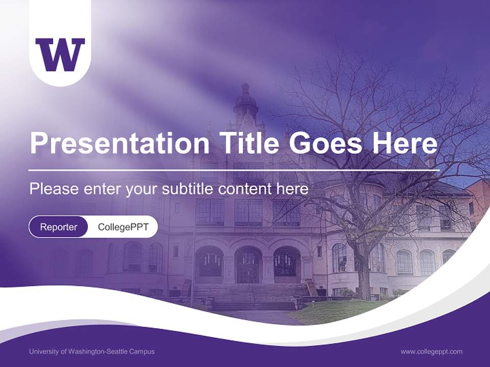 University of Washington-Seattle Campus Lecture Sharing and Networking Event PPT Template4:3 ratio PPT effect preview image4