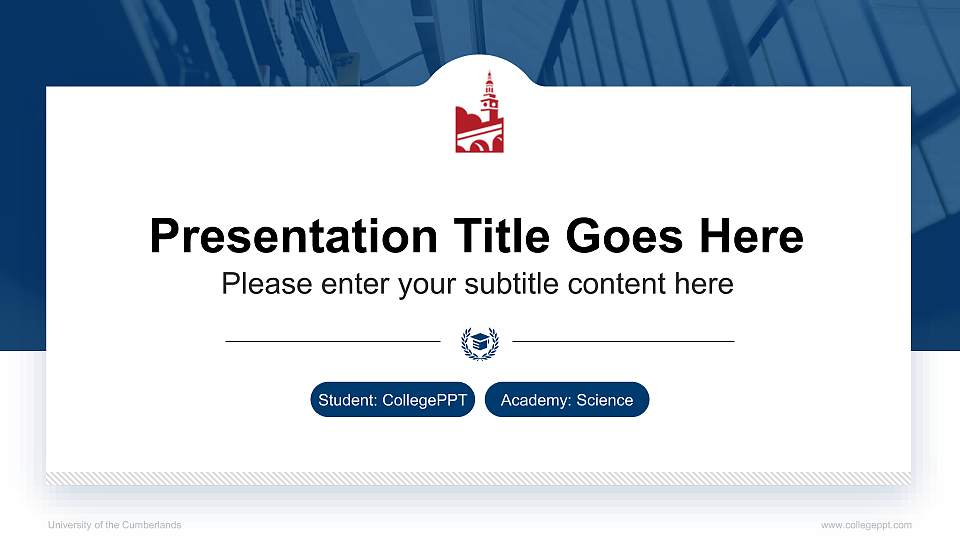 University of the Cumberlands National Scholarship Defense PPT Template16:9 ratio PPT effect preview image