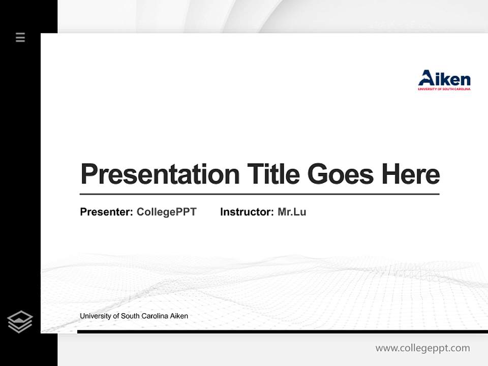 University of South Carolina Aiken Thesis Proposal/Graduation Defense PPT Template4:3 ratio PPT effect preview image5
