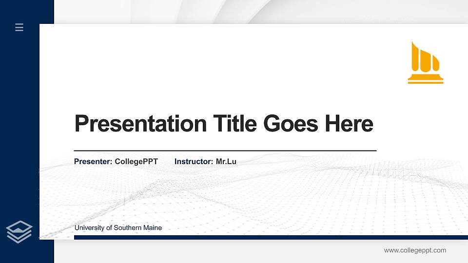 University of Southern Maine Thesis Proposal/Graduation Defense PPT Template16:9 ratio PPT effect preview image