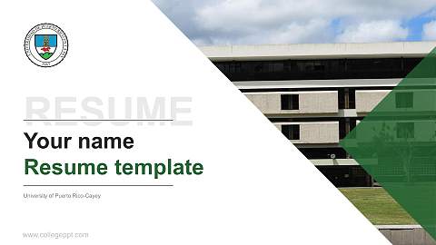 University of Puerto Rico-Cayey Resume PPT Template