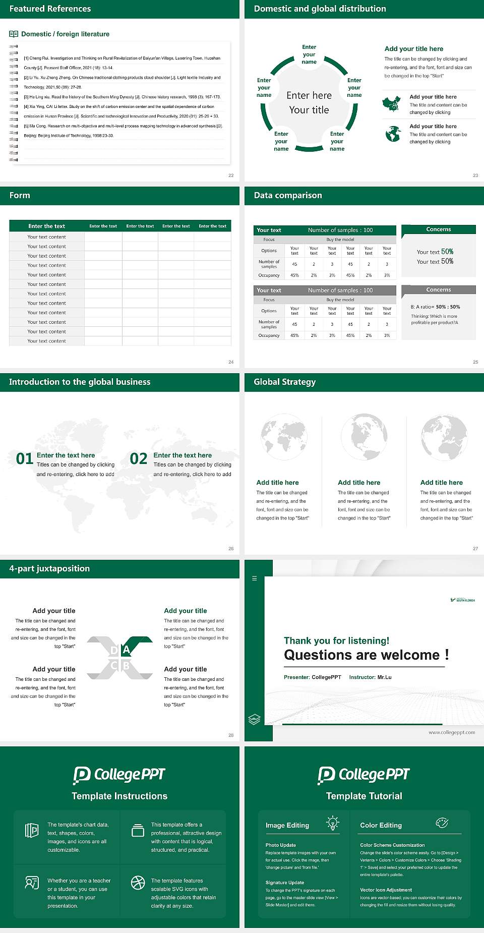 University of South Florida Thesis Proposal/Graduation Defense PPT Template4:3 ratio PPT effect preview image4